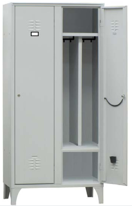 ARMADIO SPOGLIATOIO CON TRAMEZZA e PORTA SCARPE INFERIORE